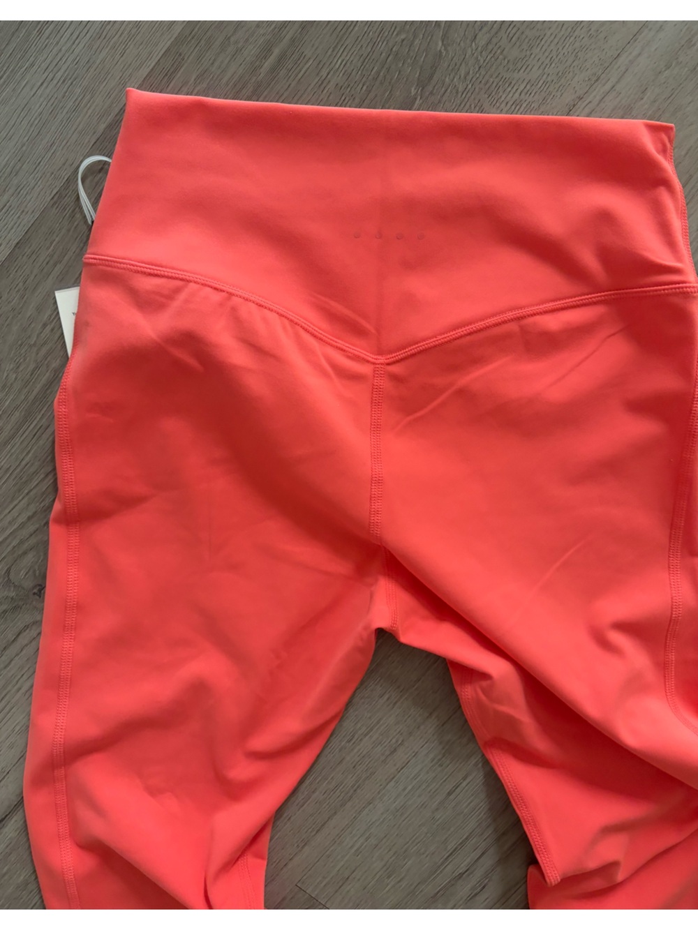 Women’s High-Waist Leggings in Coral Pink - PURSUE YOUR BEST - Picture 2 of 4